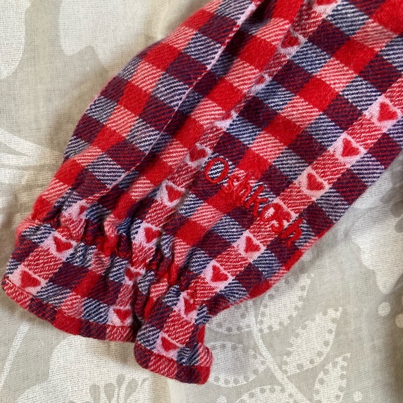 Vintage OshKosh B’Gosh 24 month Overalls and Shirt Union USA Valentines - Picture 11 of 12